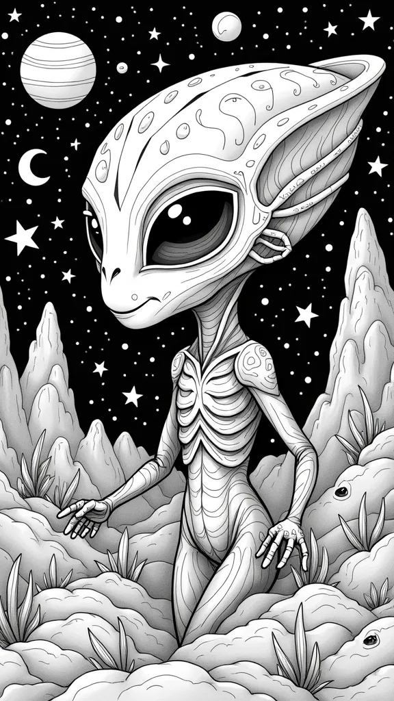 alien coloring pages for adults